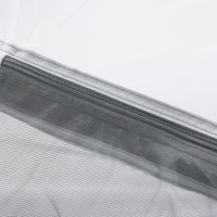 Outsunny Tente de camping 2-3 personnes tente dôme étanche légère ventilée 2 portes fenêtres fibre verre polyester PE gris(m-8)