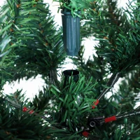 HOMCOM Árbol de Navidad 180cm Artificial Árbol de Pino Decoración Navideña con Soporte Metálico 1000 Ramas Verde PVC(m-8)
