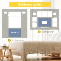 HOMCOM Teppich mit geometrischen Formen, Vliesbeschichtung, 120 x 170 cm x 0,6 cm, Dunkelgrau + Hellgrau(m-7)