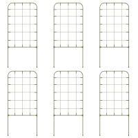 Outsunny Rankgitter-Set, 6 Metallspaliere für Kletterpflanzen, Stahl, 40 x 90 cm, Grün