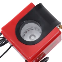 HOMCOM Máquina de Palomitas 1200W Máquina para hacer Palomitas en 3 Minutos Palomitera Eléctrica sin Aceite 22x19x39 cm Rojo(m-9)