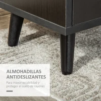 HOMCOM Estantería para Libros con 3 Estantes Abiertos y Cajón Librería Moderno para Almacenamiento Juguetes 40x30x129,5cm Negro(m-7)