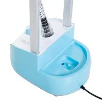 HOMCOM Plancha Vertical 1950W 2 L Plancha de Vapor Vertical con Temperatura Ajustable en 11 Niveles y Barra Telescópica Centro de Planchado Vertical para Hogar Oficina Azul(m-8)