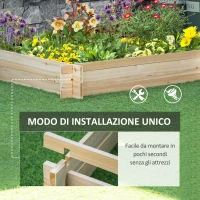 Outsunny Letto per Orto e Giardino in Legno di Abete, Montaggio Senza Viti, 100x100x16cm(m-5)