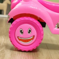 AIYAPLAY Foot to Floor oddler Ride on Toy w/ Music, Light, Horn, Under Seat Storage, Anti-Over-Backwards Device, Pink(m-9)