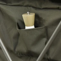 Outsunny Armario Cocina de Camping Plegable con Paraviento 6 Estantes Bolsa de Almacenaje Puertas con Cremallera para Acampada Picnic 94x57x109 cm Verde(m-8)