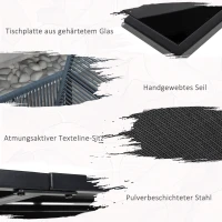 Outsunny 5-teiliges Gartenmöbel-Set, Gartensitzgruppe, Outdoor-Essgruppe, wetterbeständig, 1 Tisch, 4 Stühle, Grau(m-5)