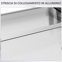 Outsunny Pensilina da Esterno per Finestre e Porte in Policarbonato e Alluminio, 200x96x27cm, Trasparente(m-7)