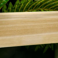 Outsunny Carré potager jardinière à 3 étages avec treillis lit surélevé en bois pour plantes grimpantes légumes fleurs naturel(m-9)