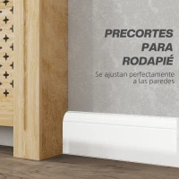 HOMCOM Cubreradiador de MDF Cubierta para Radiador para Salón Dormitorio Pasillo 78x19x82 cm Roble(m-7)