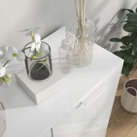 HOMCOM Five-Shelf Shoe Storage Cupboard - White(m-7)