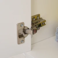 HOMCOM Cajonera de Oficina con Cajón con Cerradura y Armario con Ruedas Soporte de Impresora para Estudio 40x35x60 cm Blanco(m-9)