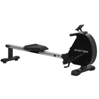 SPORTNOW Folding Magnetic Rowing Machine, with 16-Level Adjustable Resistance, Black(m-11)