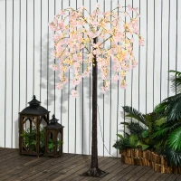 HOMCOM 450 LED Light Decorative Artificial Blossom Tree - Pink(m-10)