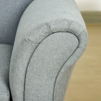 HOMCOM Kindersofa, Récamiere, verstecktes Staufach, Rahmen aus Eukalyptusholz, grau, 80 x 40 x 49cm(m-9)