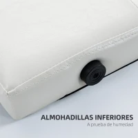 HOMCOM Cabecero de Cama 160 cm Tapizado en PU 2 Formas de Uso Vertical o Montado a la Pared Cabecero Blanco(m-6)