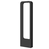 Outsunny Lampes d'extérieur, bornes lumineuse LED blanc chaud, abat-jour en acrylique, cadre en aluminium - noir(m-1)
