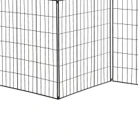 Outsunny Garden Decorative Fence 4 Panels 44in x 12ft Metal Wire Landscape Border Edging(m-9)