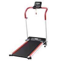 HOMCOM Tapis Roulant Elettrico Professionale Pieghevole Salvaspazio con Schermo LCD, per Casa e Ufficio, Velocità 10km/h(m-10)