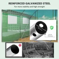 Outsunny 9.8 x 6.6ft Walk-In Polytunnel Greenhouse - Green(m-7)