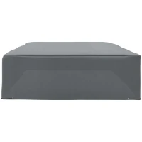 Outsunny 245x165cm Outdoor Garden Rattan Furniture Protective Cover Water UV Resistant Grey(m-11)