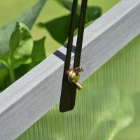 Outsunny Mini-Gewächshaus, Kleines Gewächshaus für den Garten, mit PC-Platten, Gute Lichtdurchlässigkeit, 100L x 65B x 40H cm(m-7)