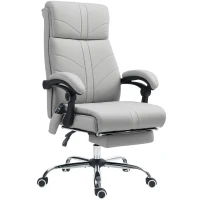 Vinsetto Faux Leather Massage Office Chair - Light Grey(m-11)