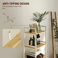 HOMCOM Five-Tier Bamboo Adjustable Shelf Storage Unit(m-6)