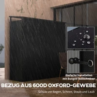 Outsunny Feuerholzregal aus Kunststoff und Metall, wasserfest und stabil, für alle Witterungen geeignet, trägt bis zu 2000 kg(m-6)