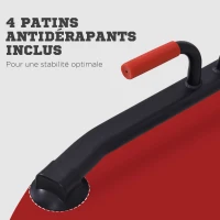 HOMCOM Station de traction musculation multifonctions punching ball chaise romaine hauteur réglable acier noir rouge(m-6)