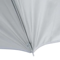 Outsunny 88" Arc 2.2M Fishing Umbrella Beach Parasol with Sides Brolly Shelter Canopy Shade with FREE Carry Bag Off-White(m-7)