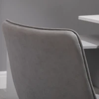 Vinsetto Bürostuhl Drehstuhl Schreibtischstuhl höhenverstellbar 360° drehbar Mikrofaser Schaumstoff Hellgrau 60x 60x90 cm(m-8)