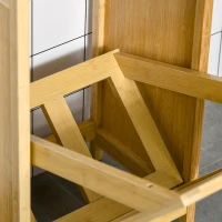 kleankin Meuble sur Pied en Bmabou avec Panier à Linge Meuble Bas de Salle de Bain Gain de Place - dim. 40L x 30l x 86,5H cm(m-7)