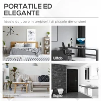 HOMCOM Purificatore d'Aria con Filtro HEPA Carbone Attivo, 3 Velocità Regolabili, Area coperta 18㎡, per Polvere, Fumo, Odori, Polline(m-7)