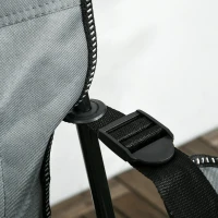 Outsunny Foldable Reclining Garden Chairs with Footrest and Adjustable Backrest, Portable Camping Chair with Headrest, Cup Holder, Side Pocketand Carry Bag for Outdoor, Grey(m-8)