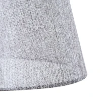 HOMCOM Lampada da Terra in Legno con 3 Ripiani e Paralume in Tessuto, 45x45x148cm, Grigio(m-7)
