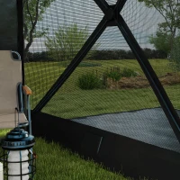 Outsunny Pop-Up-Zelt Campingzelt Faltzelt, inkl Transporttasche, wetterbeständig, 244 x 210 x 213 cm, Grau(m-8)