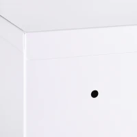 kleankin Medizinschrank, 3 Fächer, abschließbare Tür, stabiles Stahlgehäuse, weiß, 40 x 15 x 53,5 cm(m-9)