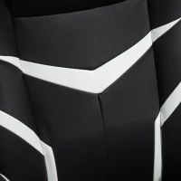 Vinsetto Poltrona da Gaming da Ufficio Ergonomica, Altezza Regolabile, Base Fissa, Braccioli Pieghevoli Nero e Bianco(m-7)