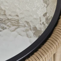 Outsunny 3 tlg. Rattan Gartenmöbel-Set, PE-Rattan, 1 Ecksofa, 1 Liege, inkl. Kissen, wetterbeständig, Kaffee +Creme(m-7)