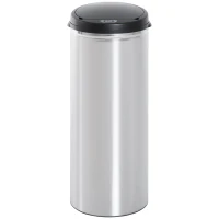HOMCOM Contenedor Papelera Cubo Basura 50L con Sensor Detector Movimiento automático Acero Inoxidable (Varios tamaños)(m-10)