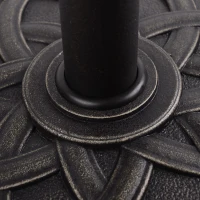 Outsunny Base per Ombrellone in Resina 19kg con Decorazioni e Accoppiatore, Antiruggine, Φ54.5cm, Bronzo(m-8)