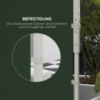 Outsunny Seitenwände für 3 x 3/ 3 x 6 m Pavillon, Seitenplanen mit Fenster, Tür, Ersatzwände für Partyzelt, Oxfordstoff, Grün(m-7)