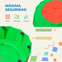 Outsunny Juego de Equilibrio para 3-6 Años Peldaños Antideslizantes para Interior y Exterior 45,5x11,5x8 cm Multicolor(m-6)