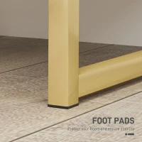 HOMCOM Elegant Two-Drawer Bedside Table - White(m-6)