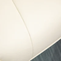 HOMCOM Massagesessel, mit Fußhocker, 10 Massagepunkte, Liegefunktion, drehbarer Sitz, Cremeweiß, 73 x 83 x 106cm(m-9)