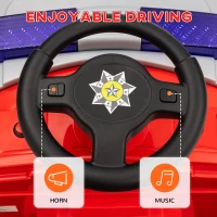 AIYAPLAY Ride On Fire Truck, 12V Kids Electric Car with Siren, Flashing Lights, Firefighting Tools, Music, Horn, Slow Start, Red(m-8)