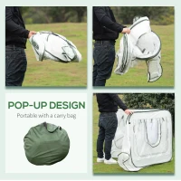 Outsunny Pop Up Mini Greenhouse with Roll Up Doors & Portable Zipper Bag for Plants Outdoor, PE Cover, 240 x 120 x 75cm(m-5)