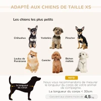 PawHut Canapé chien chat sur pied style  contemporain lit animaux avec accoudoir dossier coussin amovible grand confort + poche rangement revêtement peluche courte 69 x 49 x 38 cm gris(m-4)