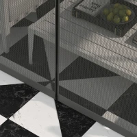 Outsunny 4 x 3m Aluminium Frame Hard Gazebo, with Accessories - Black(m-9)